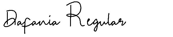 Dafania Regular字体