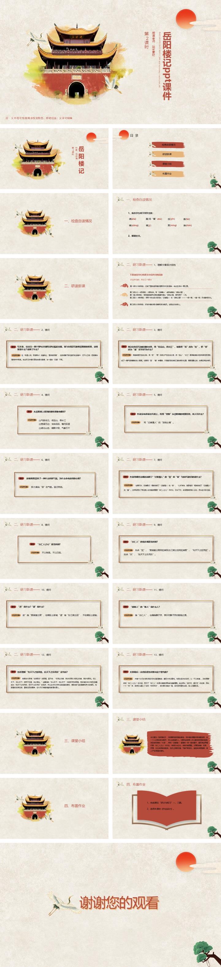 岳阳楼记ppt课件免费下载第2课时